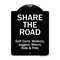 Signmission Designer Series Sign-Share The Road, Black & White Heavy-Gauge Aluminum, 24" x 18", BW-1824-9892 A-DES-BW-1824-9892 - alternate 1